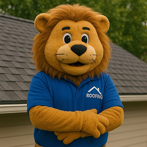 mascot costume for roofing company