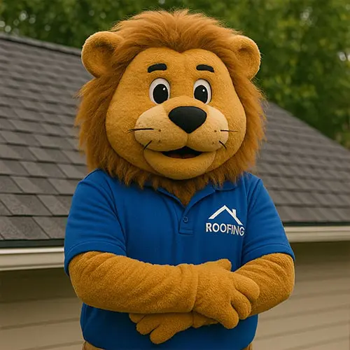 mascot costume for roofing company