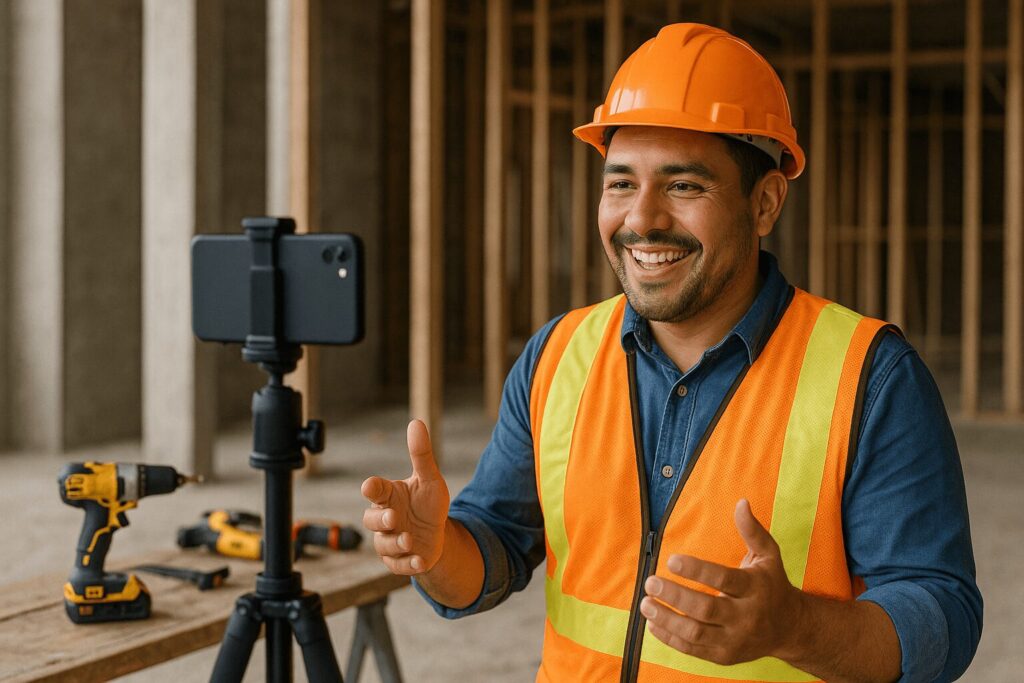 online content creation for contractors