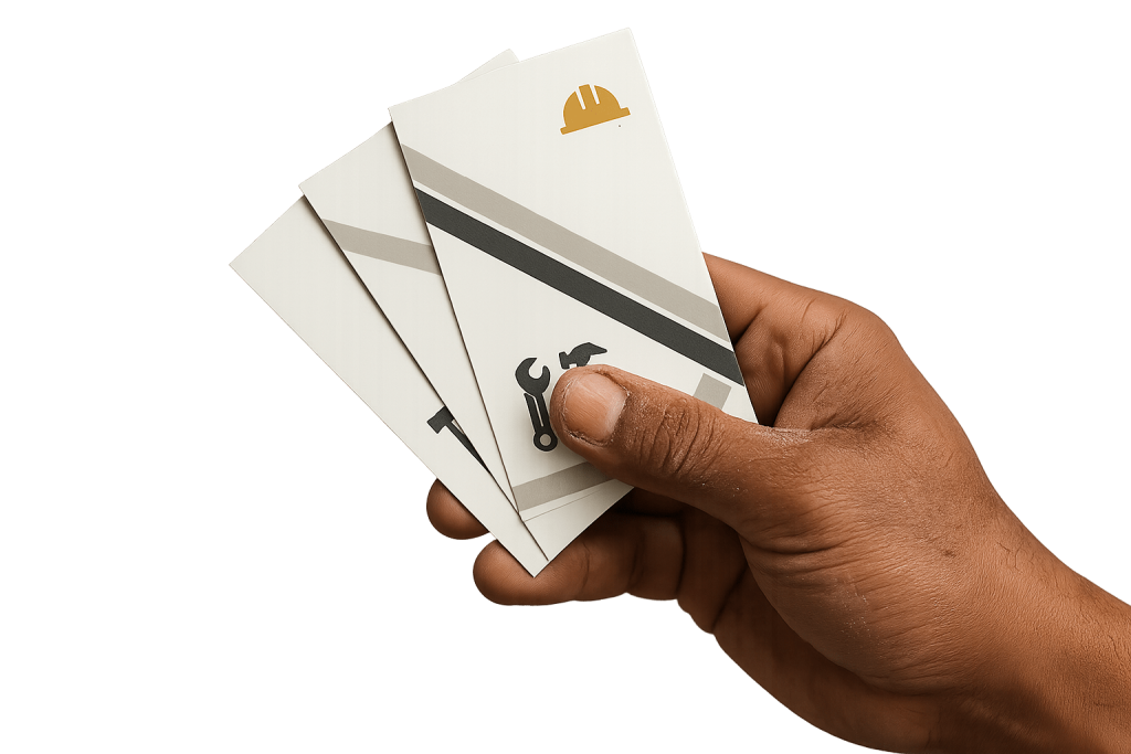 traditional business card for contractor min