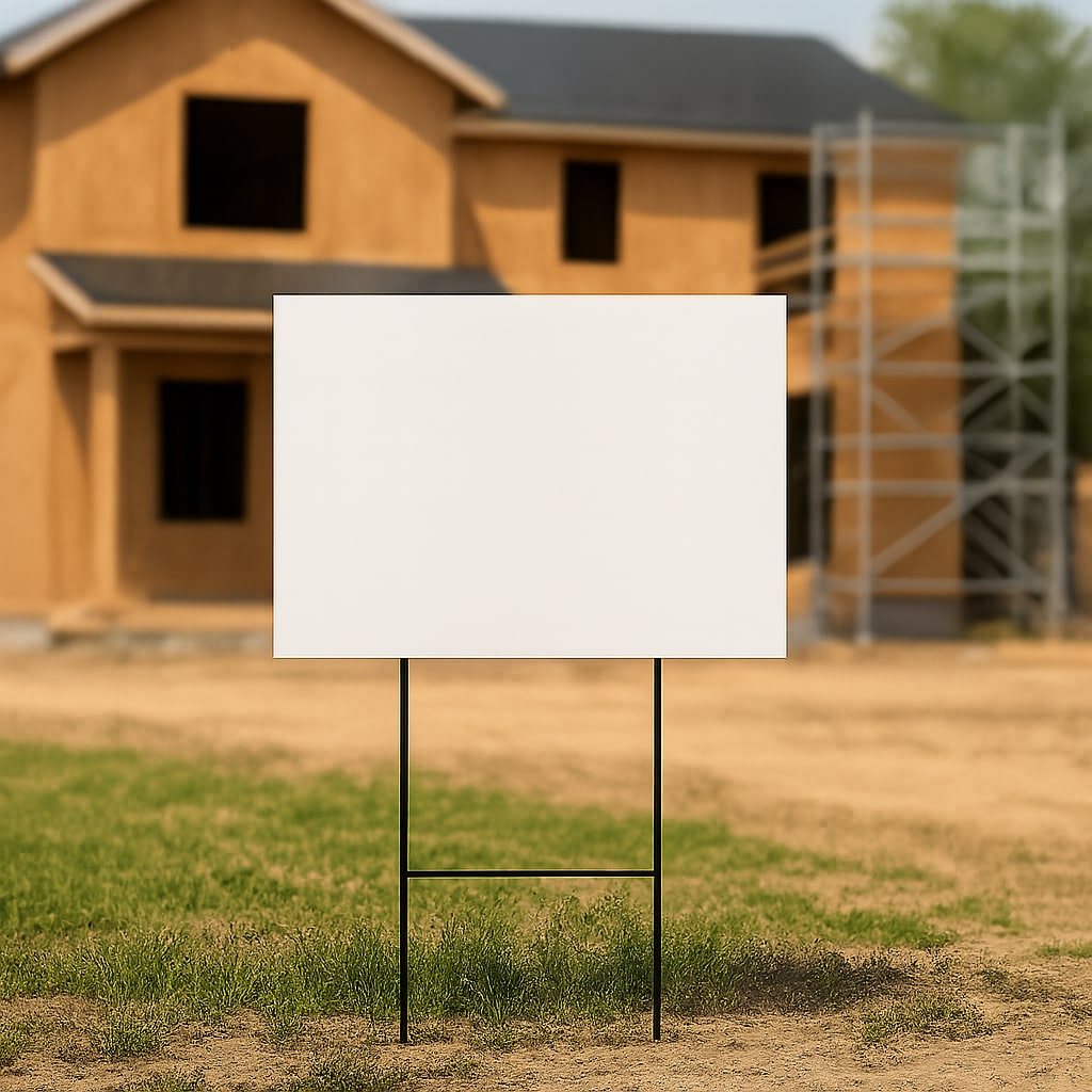 use of a yard sign in the construction industry