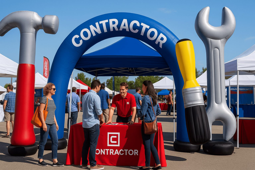 custom inflatable use for contractors
