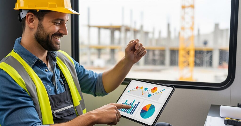 contractor reading the metricts