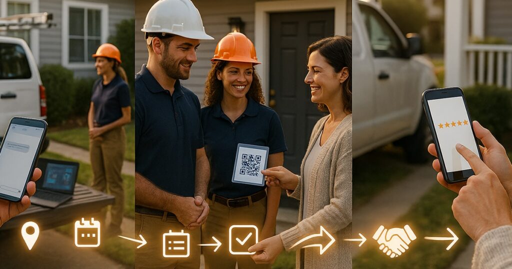 the contractor journey to get a review